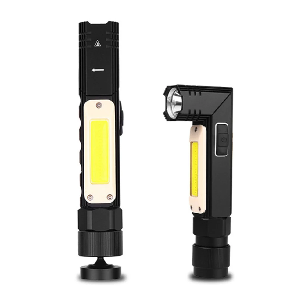 

LED Flashlight Ultra Bright Waterproof COB Light USB Rechargeable Torch Tail magnet Work Light Rotate waterproof LED Flashlight