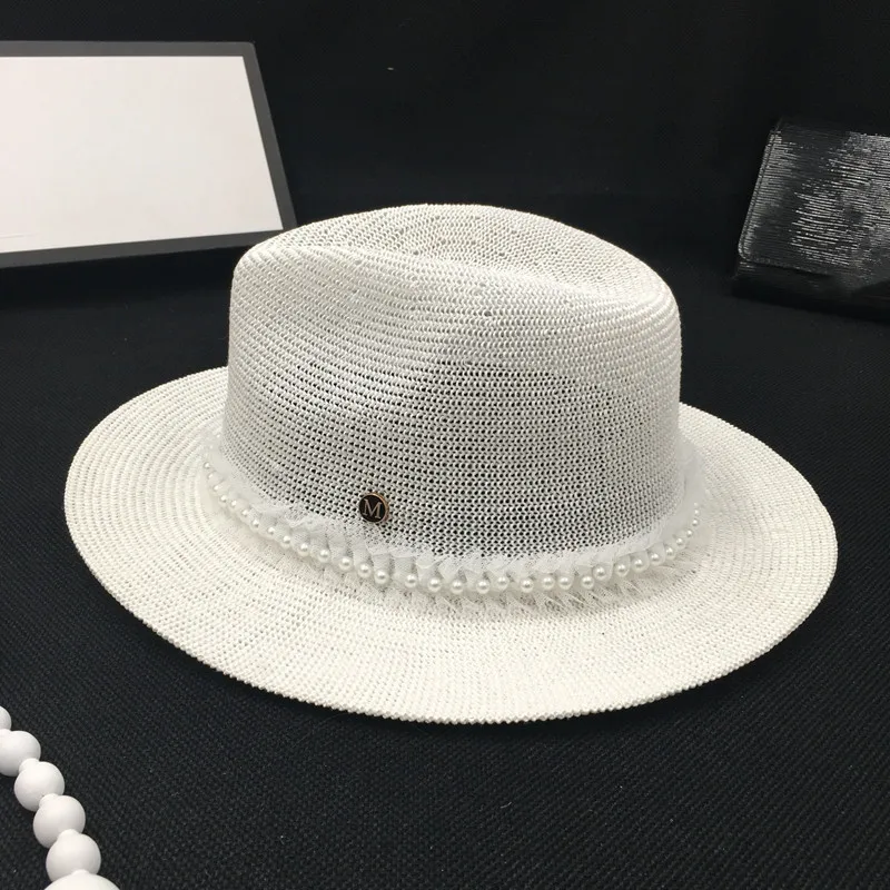 Белая ажурная джазовая шляпа дышащая модная для путешествий милая соломенная
