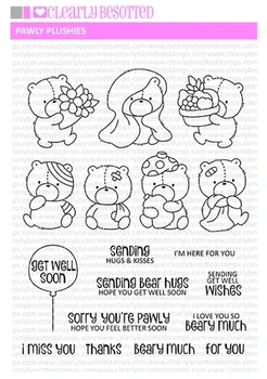 

Little brown bear Metal cutting dies and Clear Stamps Transparent Silicone Seal for DIY scrapbooking photo album Decorative