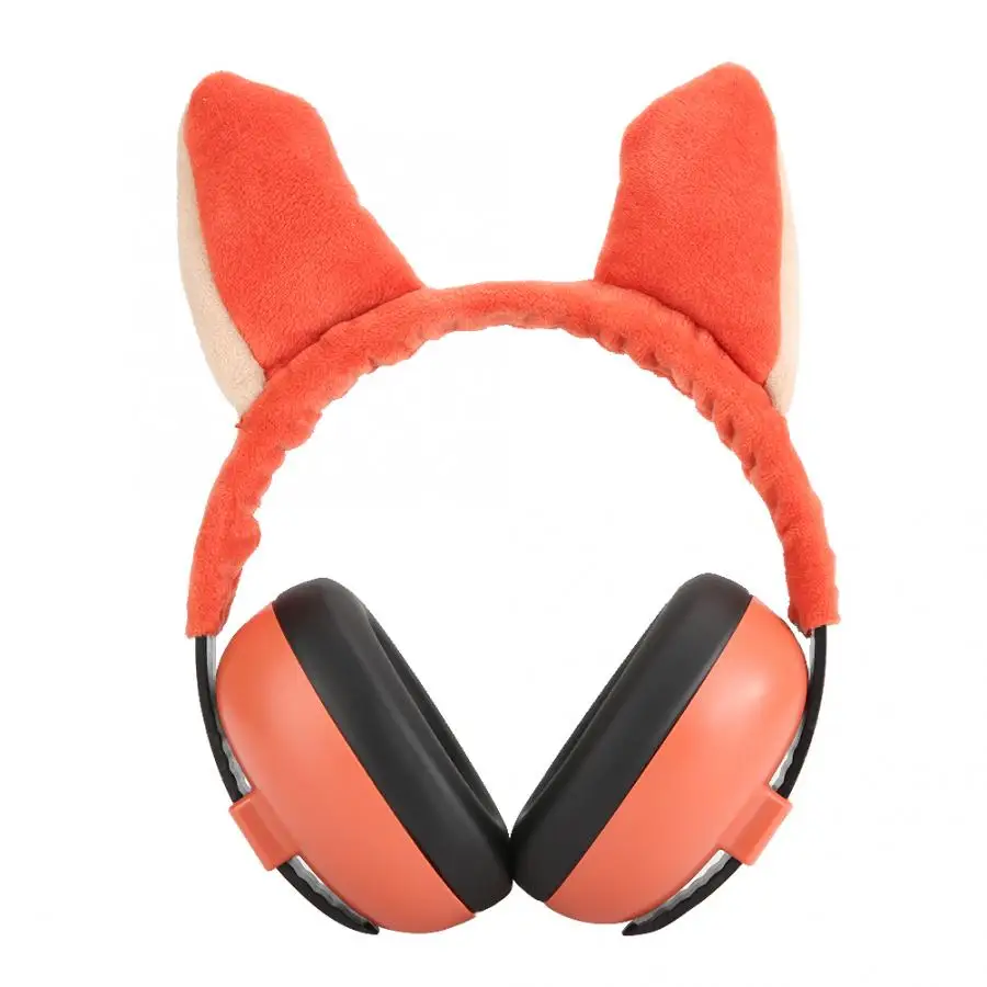 Детские противошумные звукозащитные наушники с шумоподавлением, наушники с защитой слуха для новорожденных, детские наушники - Цвет: Fox