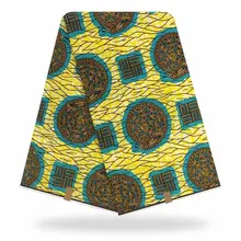 Хлопок настоящая нигерийская ткань швейный материал 6 ярдов/партия Высокое качество голландский воск Африканский Воск принты ткань