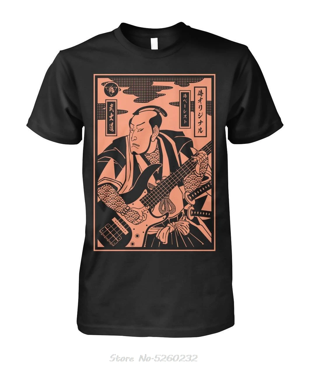 BASSIST SAMURAI/забавная черная футболка S-3XL Бесплатная доставка Модная брендовая
