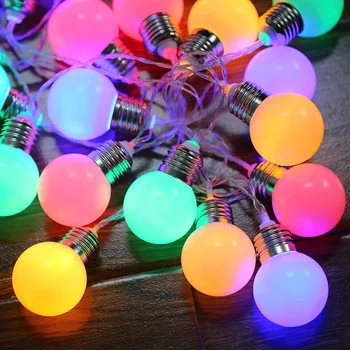 

Manufacturers Straight Pin 5cm Creative Bulb LED Colored Lamp Retro round Ball Lighting Chain New Year Christmas Festival Decora