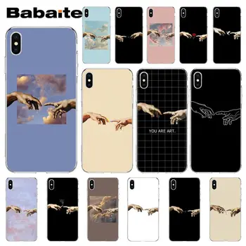 

Babaite Funny Hand The Creation of Adam Silicone Phone Cover for Apple iPhone 8 7 6 6S Plus X XS MAX 5 5S 11 11pro Mobile Cases