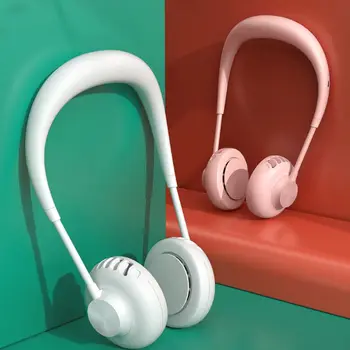 

3 Speed Adjustable Handsfree Hanging Neck Fan USB Rechargeable Bladeless Quiet Cooling Fan Air Cooler