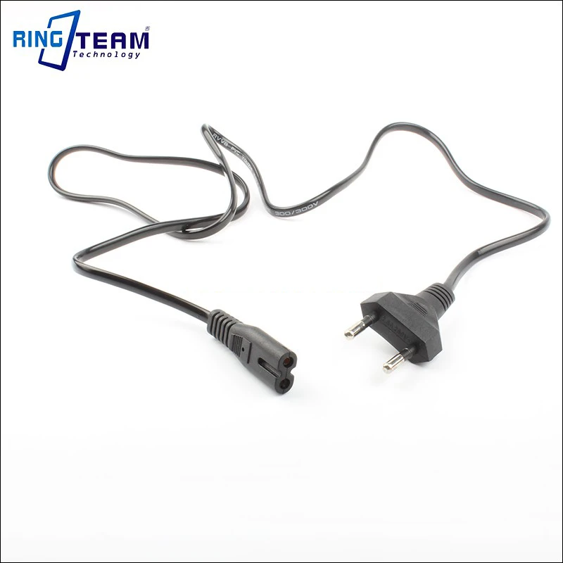 EU Plugs European Power Cord 2 Round Pins for Notebook Laptop Camera AC Adapter Fit Russian Brazil Germany France Sewden Chile