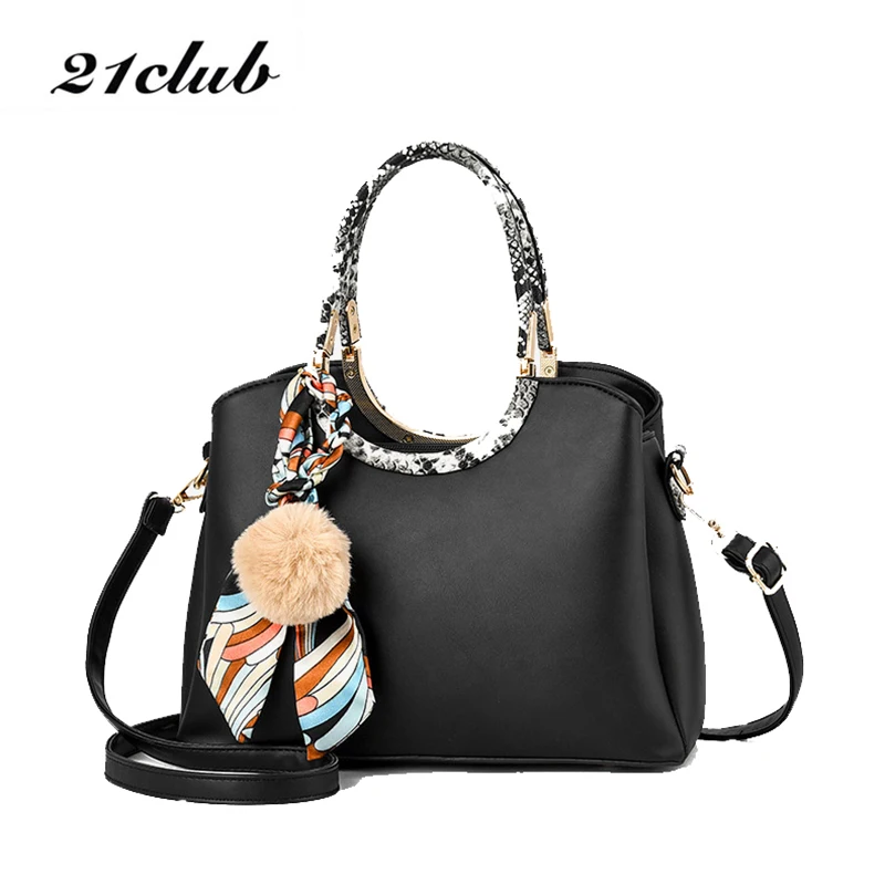 

21CLUB Brand Medium Casual Solid Color Ladies Totes Shopping Office Versatile Purse Fashion Women Messenger Bags Female Handbags