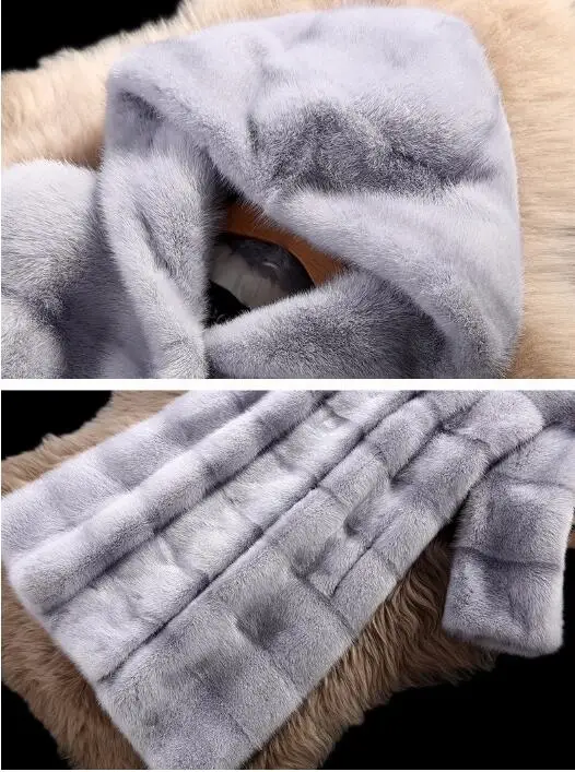 Manteau femme hiver Высококачественная Женская норковая шуба с капюшоном pelliccia donna Furry женская зимняя парка верхняя одежда больших размеров