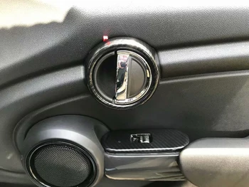 

For BMW MINI 2014-2018 F56 5-Door Version Only Interior Accessory ABS Carbon Window Lift Decorative Frame Cover Trims 4pcs