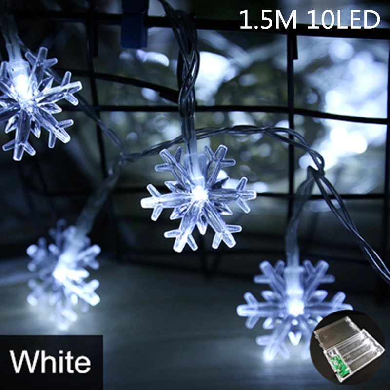 061-White 10LED Счастливого Рождества узорная гирлянда 1 комплект подарок Санта-Клауса на Рождество, снеговик, рождественские украшения для дома год Noel, Q - Цвет: 061-White 10LED
