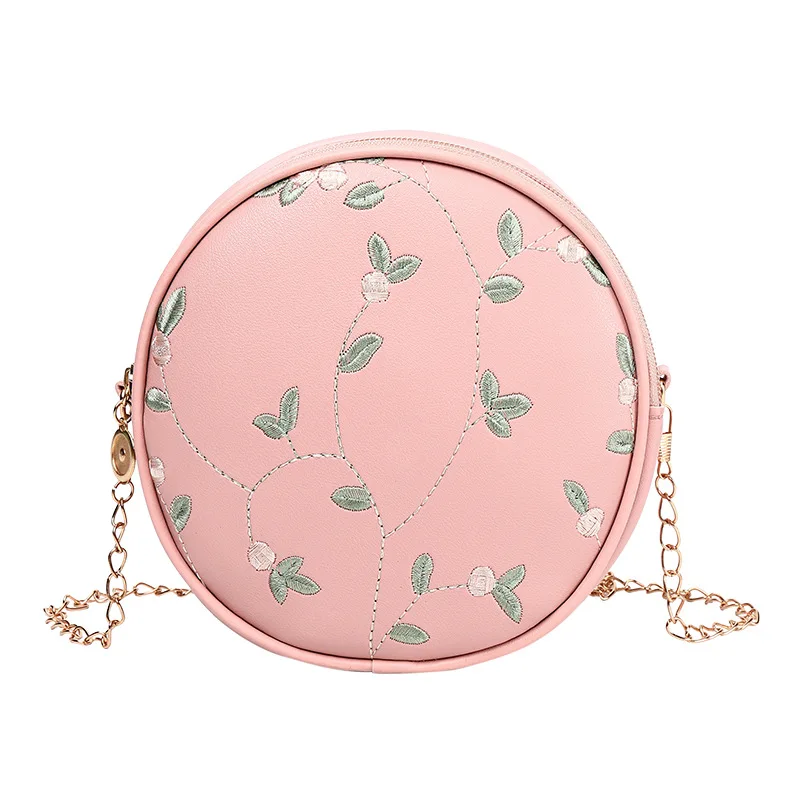 

Fashion Circle Women Wallet Phone Purse Pu Leather Shoulder Crossbody Bag Casual Chain Handbag Cosmetic Pouch Coin Key Organizer