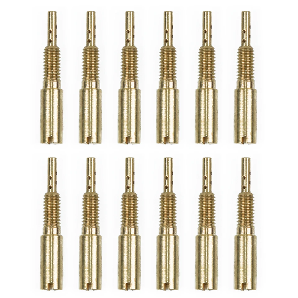 Pilot Jets Replacement 12Pcs Golden Motorcycle Practical Parts Durable