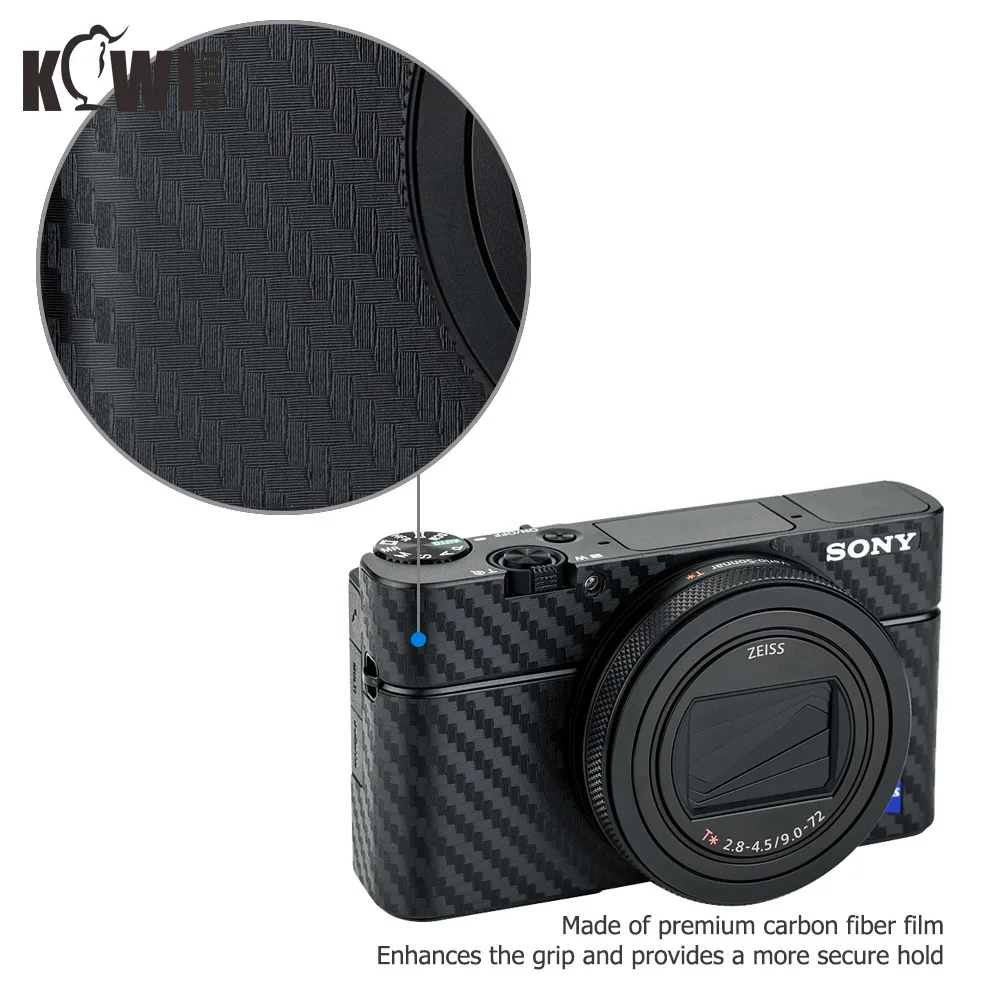 KIWIFOTOS KS-RX100VIICF камера из углеродного волокна пленка Комплект для sony RX100 VII с запасной пленкой камеры защита украшения