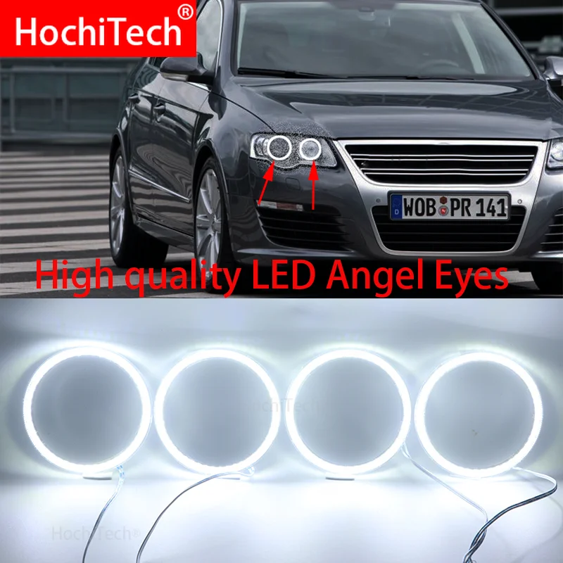 For Volkswagen VW Passat B6 Magotan 2006 - 2010 Super Bright white color 3528 SMD led Angel Eyes kit daytime running light DRL | Автомобили