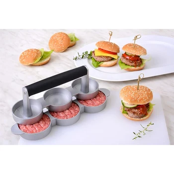 

Three-hole Burger Meat Press Burger Press Meat Filling Burger Press Kitchen Tool FDA approved completely non stick coating