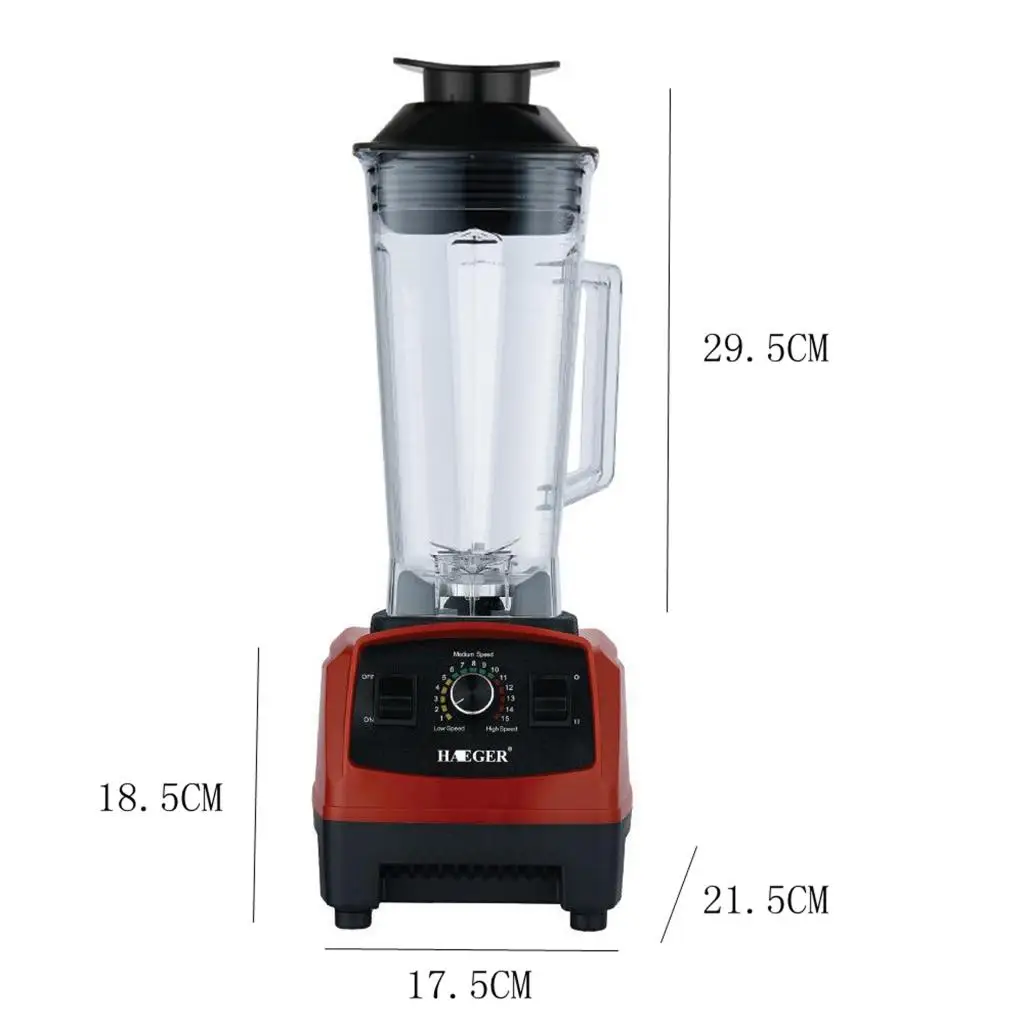 EU Plug BPA FREE 1500W Heavy Duty Commercial Blender Juicer Ice Smoothie Professional Processor Mixer