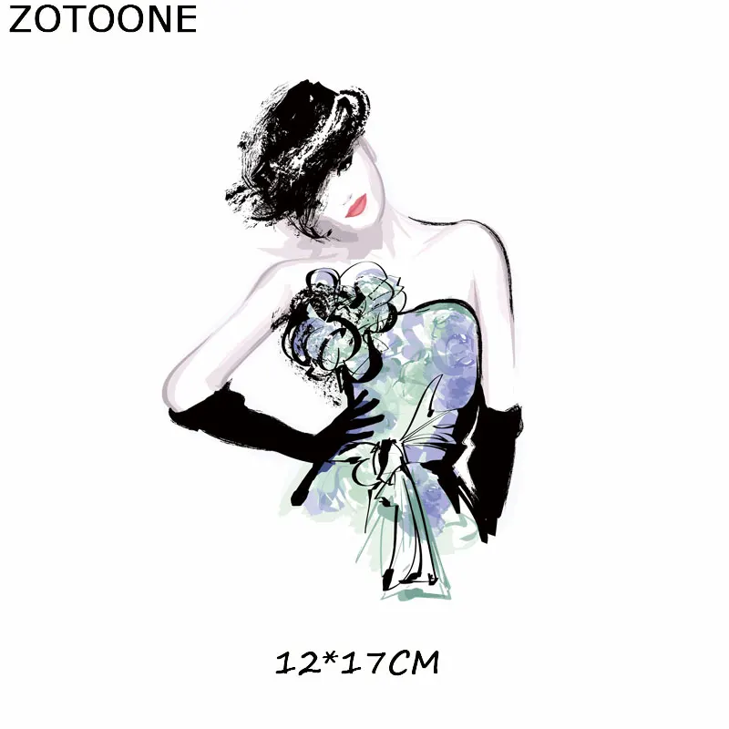 0562 ZOTOONE живопись тушью животные гладить на передачу полосатые наклейки на одежду DIY Термоаппликации моющиеся приложения термо-Стикеры для одежды - Цвет: 0562