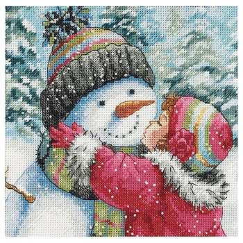 

Counted Cross Stitch kits, A Kiss For Snowman