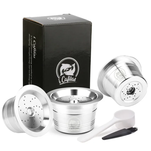3caps Для кофеала Tchibo caffissimo ALDI Expressi многоразового K-fee кофе капсула Pod Фильтры из нержавеющей стали Cafeteira трамбовочная ложка - Цвет: 3caps