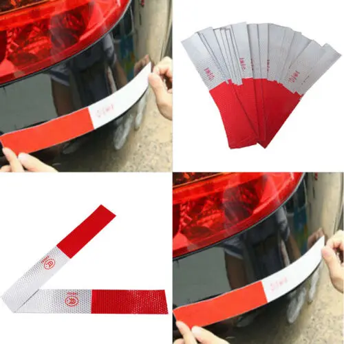 2 дюйма x 140 шт красный/белый отражающий видимость автомобильный прицеп безопасная лента одобренная