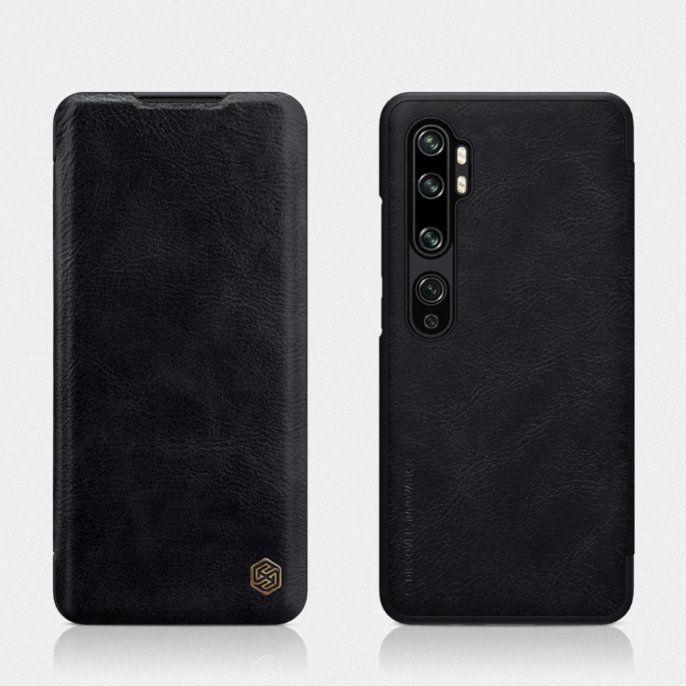 Black Настоящий кожаный чехол NILLKIN для Xiaomi mi Note 10 mi 9T Red mi Note 8 Pro Global, винтажный кожаный бумажник, откидная крышка, чехол на заднюю панель - Цвет: Black