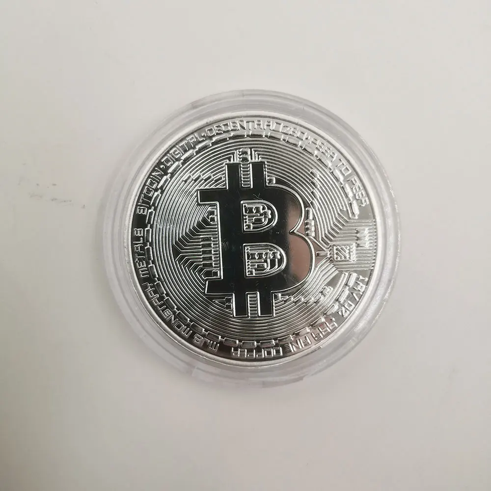 Золотой серебреный цвет монеты Биткоин медаль подарок btc|Блок-чейн/майнер| |
