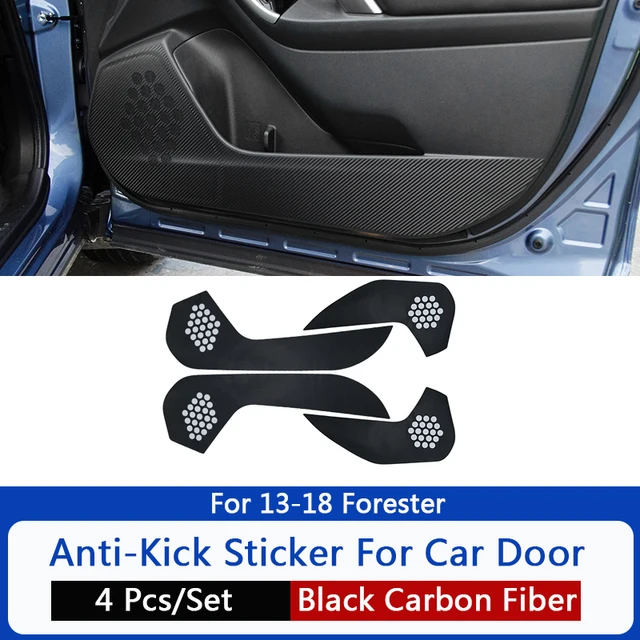 carbon fiber door Anti Kick Pad Protective trim Sticker for Subaru Forester 2019 