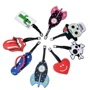 

Creative Airplane Letter Luggage Tags Silica Gel Travel Accessories Suitcase ID Address Holder Baggage Boarding Portable Label