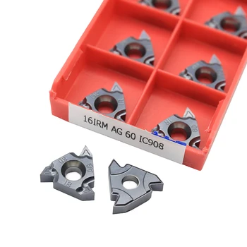 

16IRM AG 60 IC908 10pcs Thread Carbide CNC Threaded Carbide Inserts Thread Lathe Turning Blade Tool Tungsten Carbide Insert