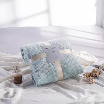 

Autumn Winter Solid Color Thicken Blanket White Pink Soft Warm Coral Fleece Throw Flannel Sofa Bed Sheet Blankets All Season