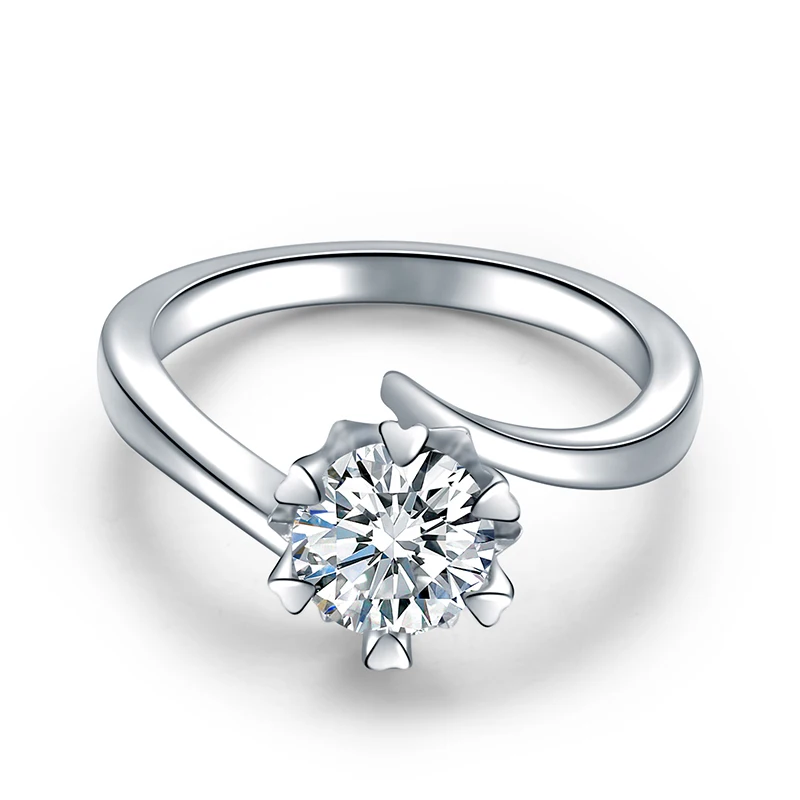 

Starszuan Test Positive 925 Sterling Silver K Gold Plated F moissanite ring 1ct high quality anniversary ring for women