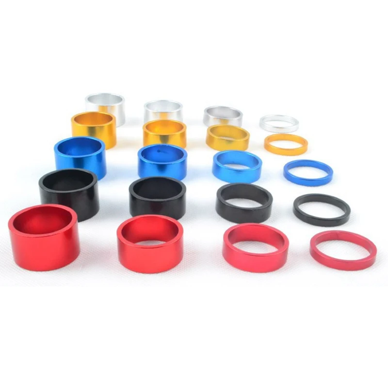 

4Pcs/Set 5/10/15/20mm Aluminum Alloy Headset Stem Spacer MTB 28.6mm Fork Washer Cap for Road Bike Cycling