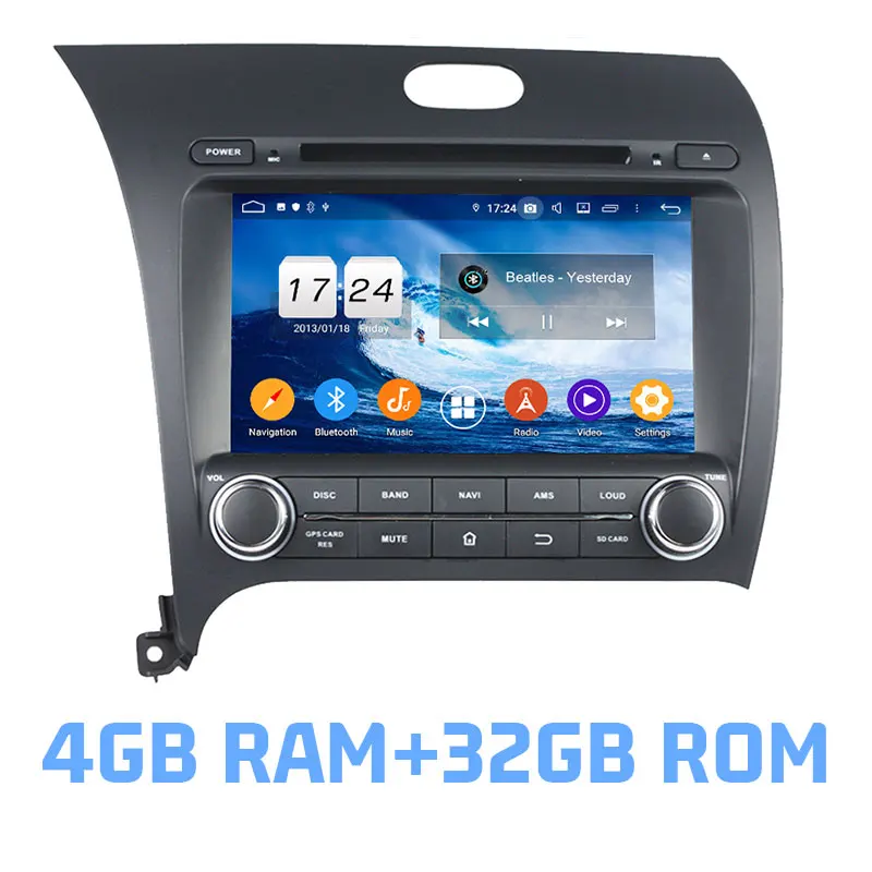 Ips DSP Android 9,0 4 Гб ОЗУ+ 64 Гб ПЗУ+ 8 ядерный автомобильный dvd-плеер Wifi Bluetooth радио gps карта для kia CERATO K3 FORTE 2013 - Цвет: 4GB RAM and 32GB ROM