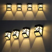 Solar Powered Wall Mount LED Light Outdoor Garden Path Landscape Fence Yard Lamp 1
