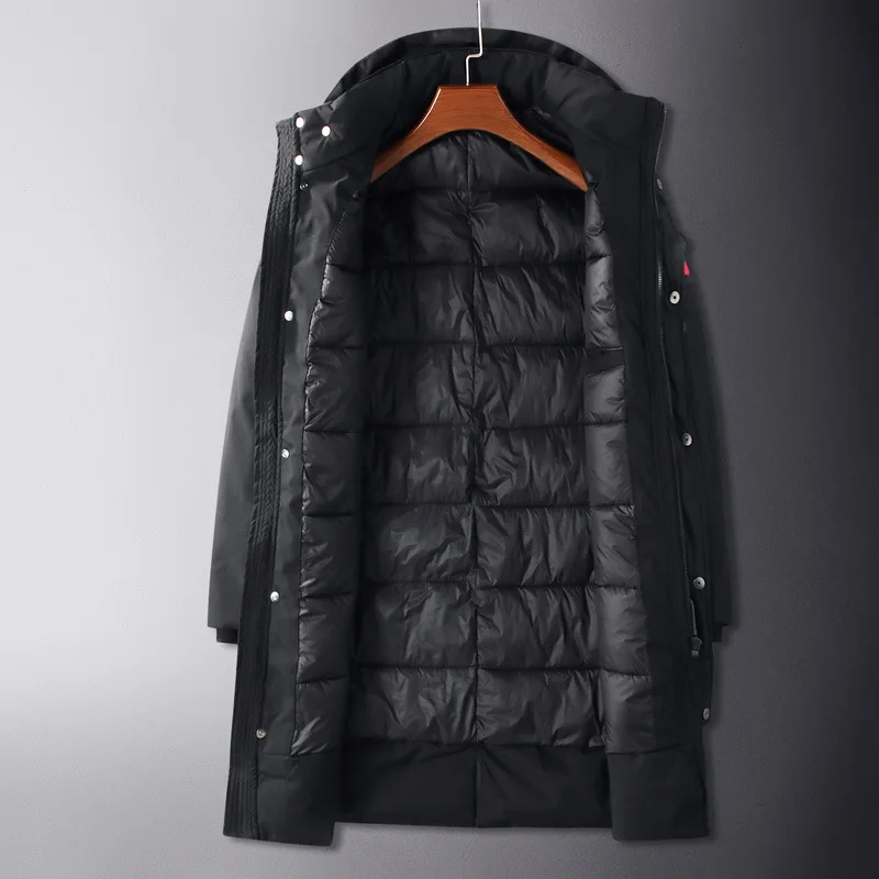 Новая мужская зимняя супер большая модная стеганая одежда X-long повседневная с отложным воротником толстое мужское зимнее пальто размера плюс L-6XL 7XL 8XL