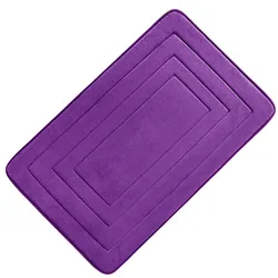 Embossing Coral Velvet Bedroom Rug Solid Colors High Quality Floor Mats Sponge Non-slip Bath Mat