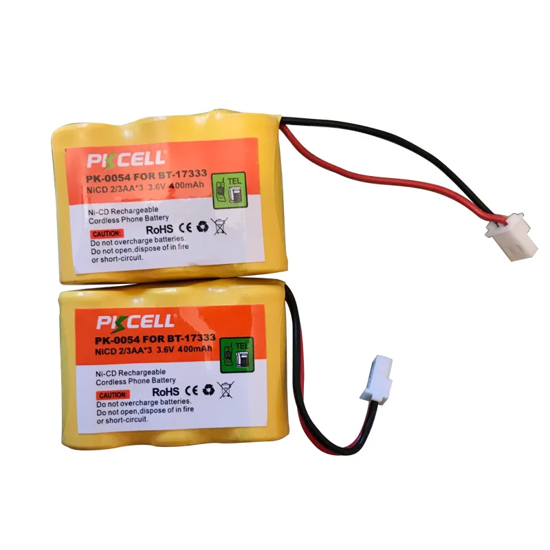 2 Pack Replacement for VTech BT-17333 Battery Compatible with VTech Cordless Phone Battery 600mAh 3.6V NI-MH