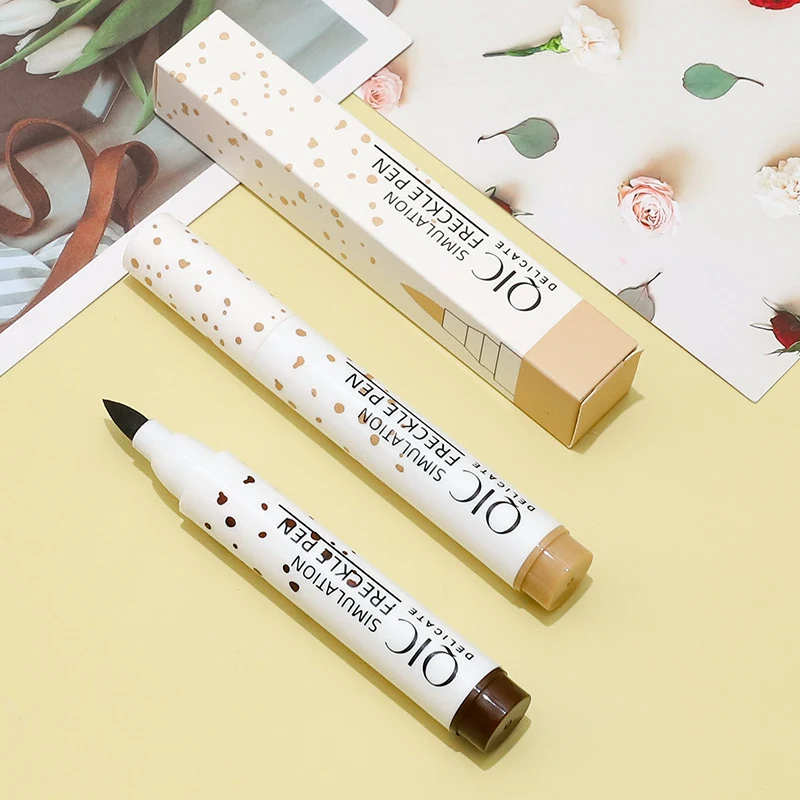 Lifelike Freckle Pen Face Concealer Point Out Natural Artificial Freckles Concealer Fine Makeup Soft Smooth Freckle Pen TSLM1