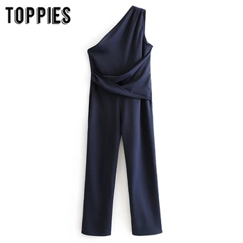 

2020 summer romper women jumpsuits ladies off shoulder overalls armless jumpsuit solid color outfit