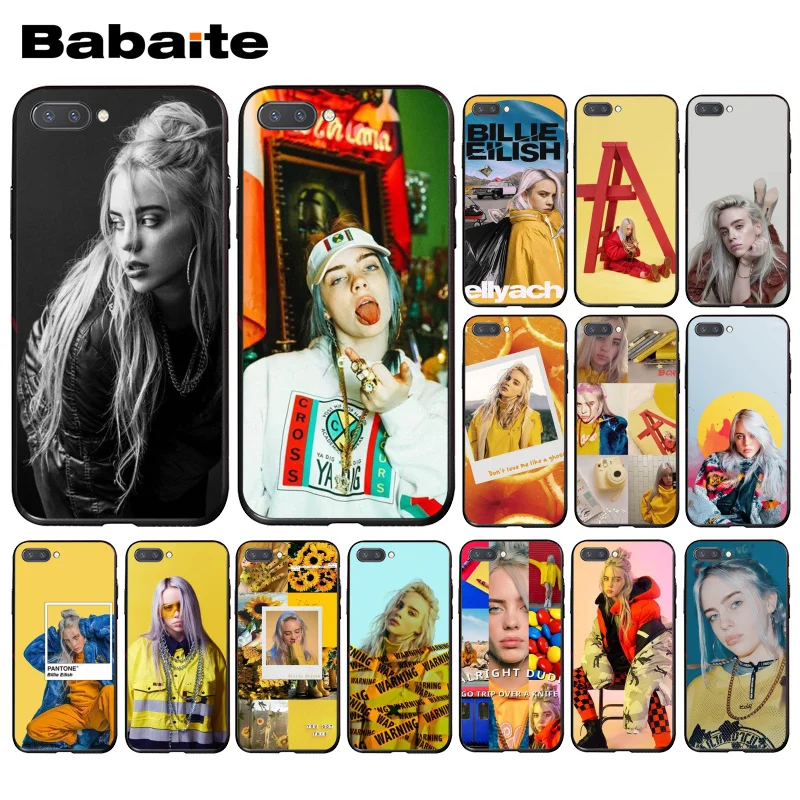 

Babaite Billie Eilish Hot Music Singer Star Phone Case for Huawei Honor 8X 9 10 20 Lite Honor 7A 7C Honor10i View20