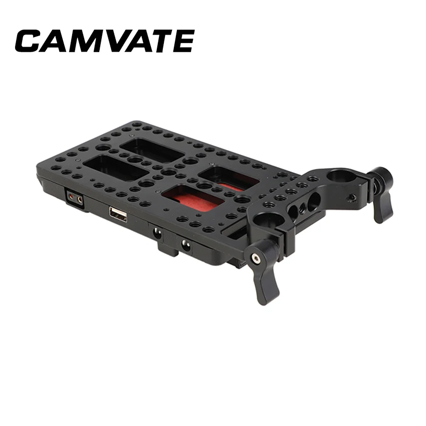 CAMVATE V замок Монтажная пластина питания сплиттер адаптер с задней платформой Сырная пластина и 15 мм стержень зажим C2331