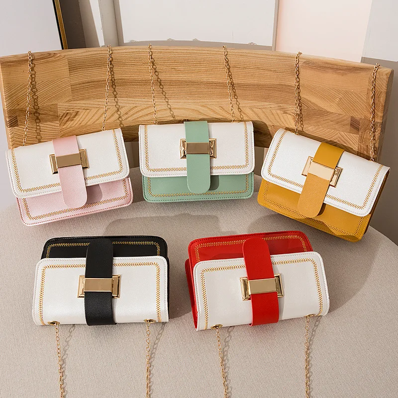 

Bags for Women 2019 Marble Pattern Shoulder Bag Lock Buckle Wild Messenger Small Square Marble White Bag Designer Handbags