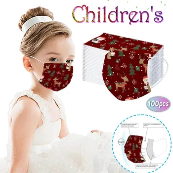 

Children's Christmas Kids Mask Dust-proof Breathable Disposable Face Masks Protective Anti-smog Anti-pollution Guarda Mascarilla