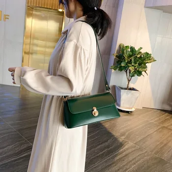 

Solid Color PU Leather Handbags For Women 2019 Shoulder Bag Female Small Elegant Totes Lady Handbag Luxury Messenger Bag
