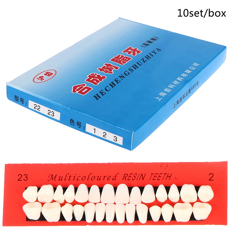 10Sets Pro Dental Material Plastic Teeth Teaching Model Dedicated Teeth Dental Material Useful Teeth Care Tool A2 Type