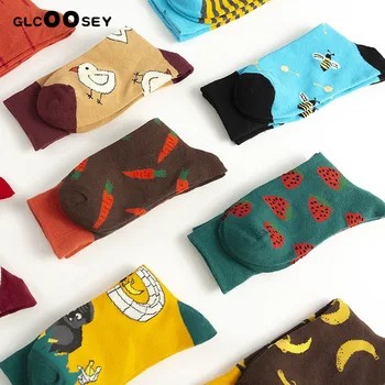 

Creative Women Sox Fashion Harajuku Kawaii Happy Socks Banana Food Painting Strawberry Animal Monkey Print Funny Socks Cute Sock