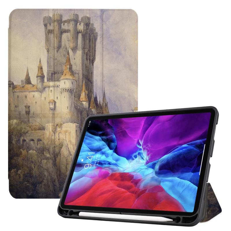

Leather Case for iPad Pro 11 2020 2th Generation with Pencil Holder Smart Tablet Cover for Funda iPad Pro 12.9 2020 4th Coque