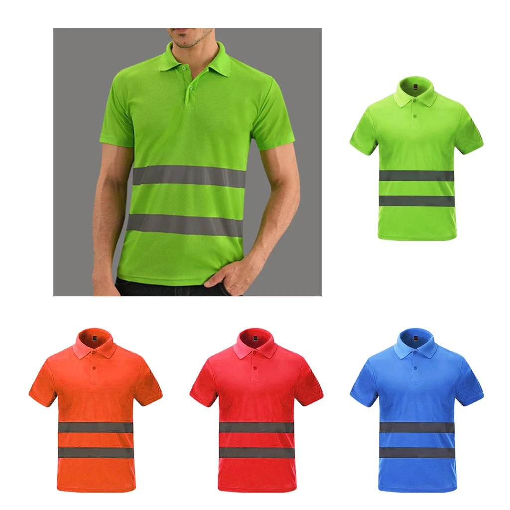 Светоотражающая футболка Hi Vis с коротким рукавом, высокая видимость - изображение