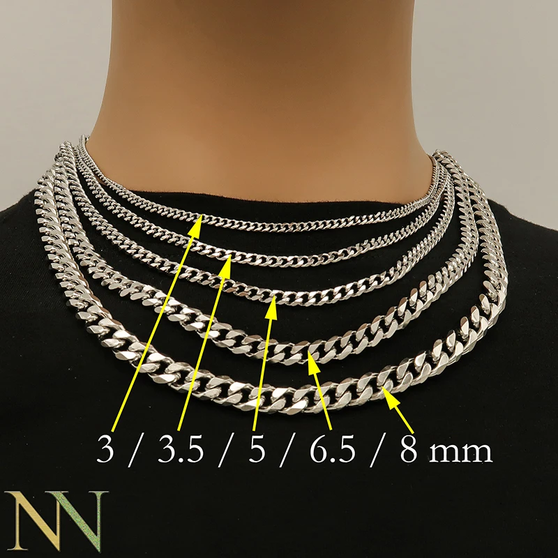 Wholesale Square Chain Necklacw Colordul Men's Cuban Chain