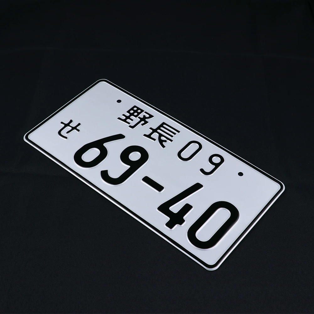  JDM Japanese Style License Plate Aluminum License Number For Universal Car